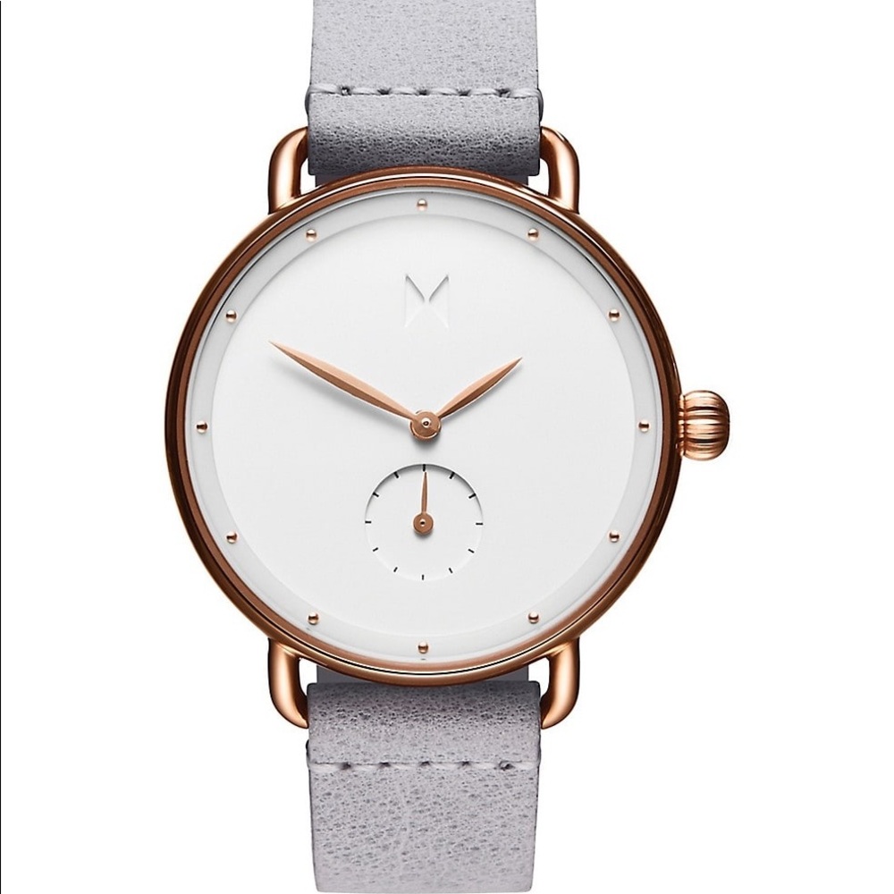 Bloom Iris Stainless Steel & Leather-Strap Watch
